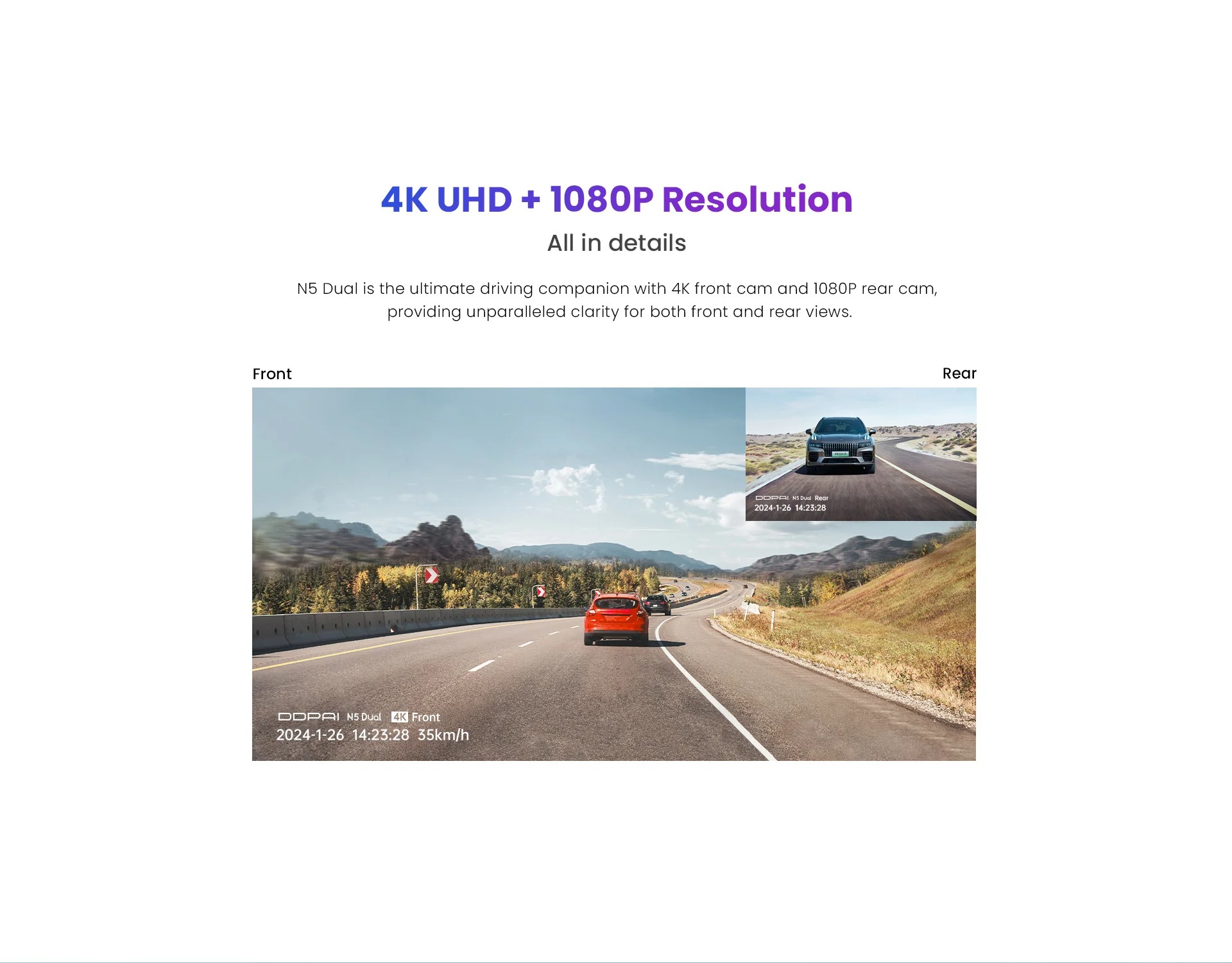  DDPAI 4K Dash Cam N5